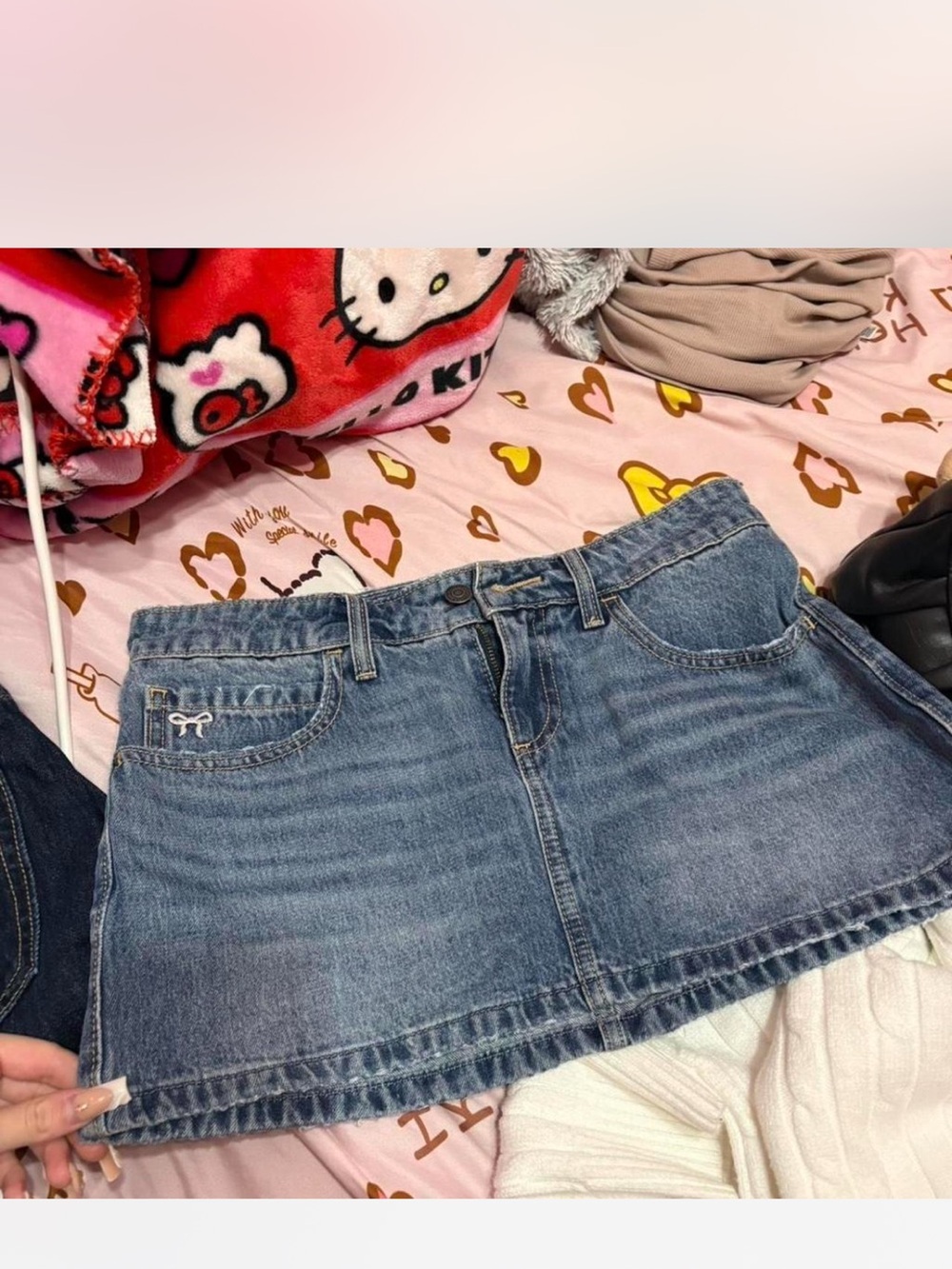 Hollister Denim Mini Skirt - Light Blue